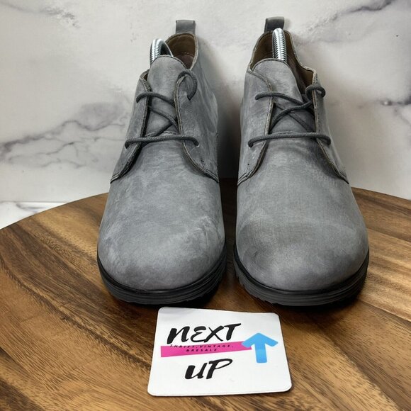 Dansko Charcoal Lace-Up Ankle Booties - Picture 2 of 10